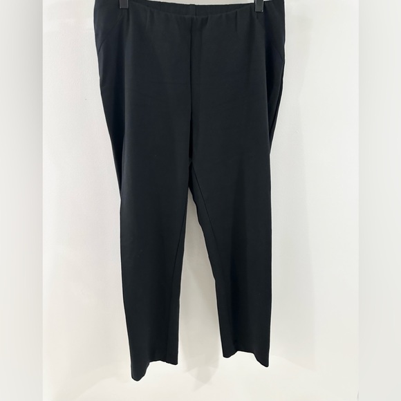 J. Jill Ponte Knit Slim Leg Pull On Pants Black Size Medium Petite - Picture 4 of 6